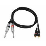 Laidas 2x6.35mm mono - 2xRCA 1.5m Omnitronic 
